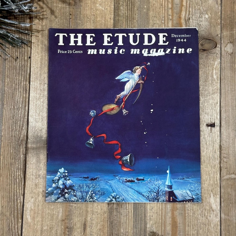 Vintage Christmas Music magazine: 1944 The Etude
